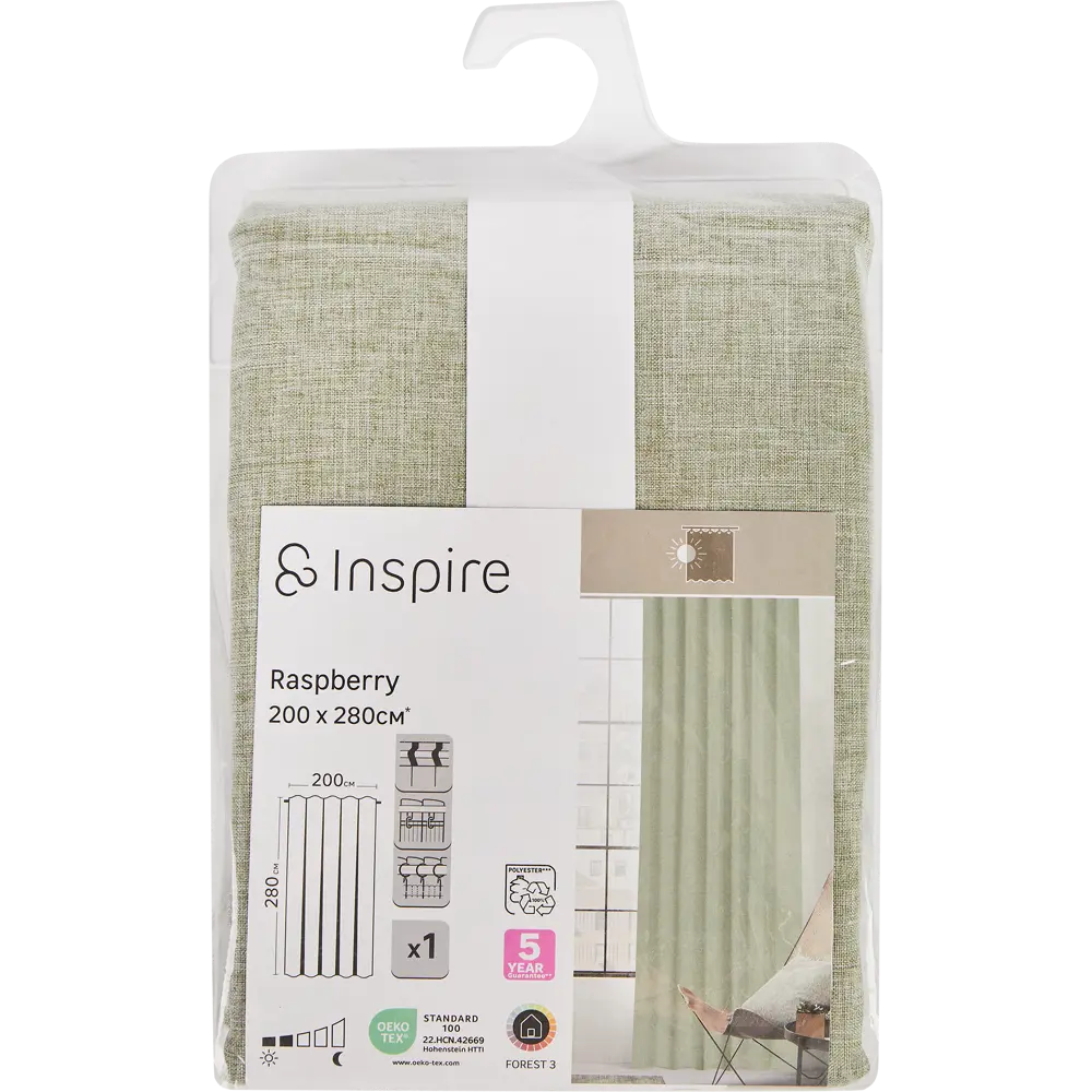 Штора Inspire Raspberry Forest 3 - Изумрудная гармония для вашего интерьера 86253832 STLM-1025012 - Вид №7