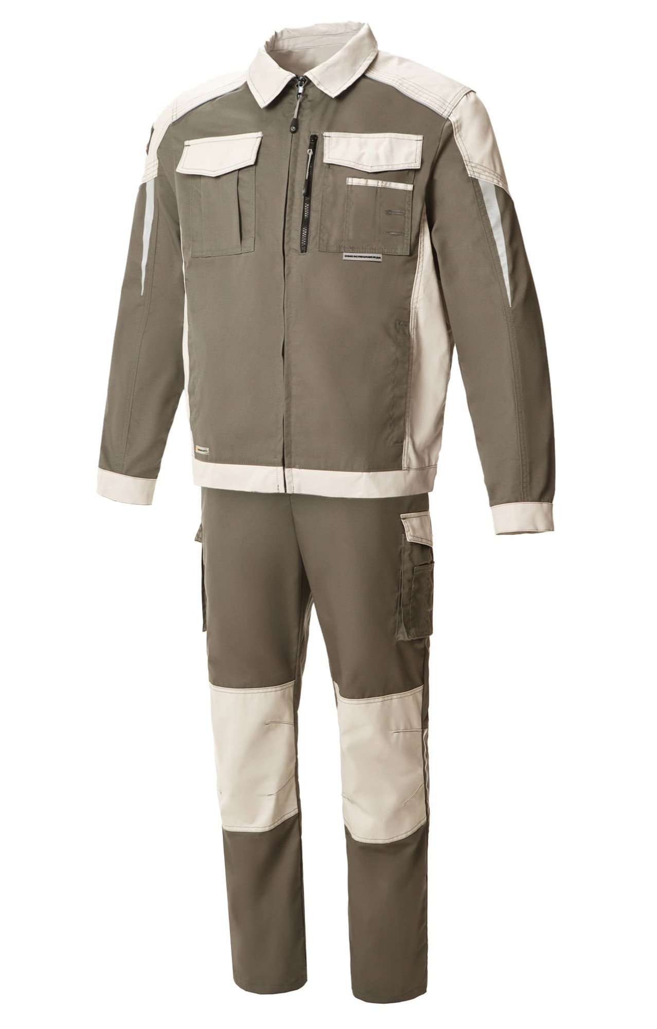 4957099 Костюм  NEW серый хаки с серым песком STATUS  Летняя спецодежда  размер 48-50/170-176 