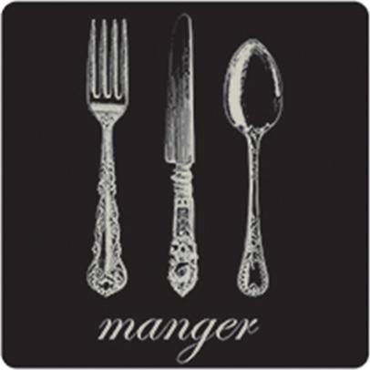 10608637 Harman Набор из 6 подставок 10х10см (черный) Пробка 