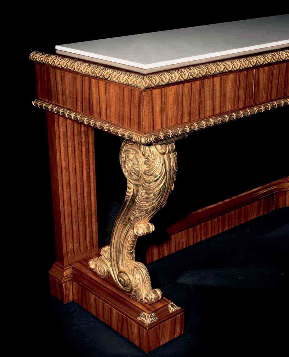 Лакированная консоль с мраморной столешницей OAK Галерея ARCH-00039833 - Вид №1