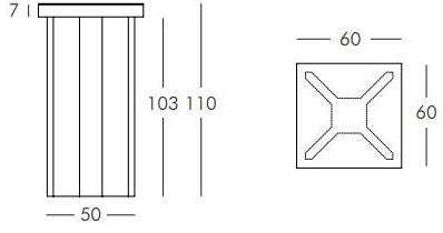SLIDE Высокий светлый стол из полиэтилена sun-id-1484172 - Вид №7