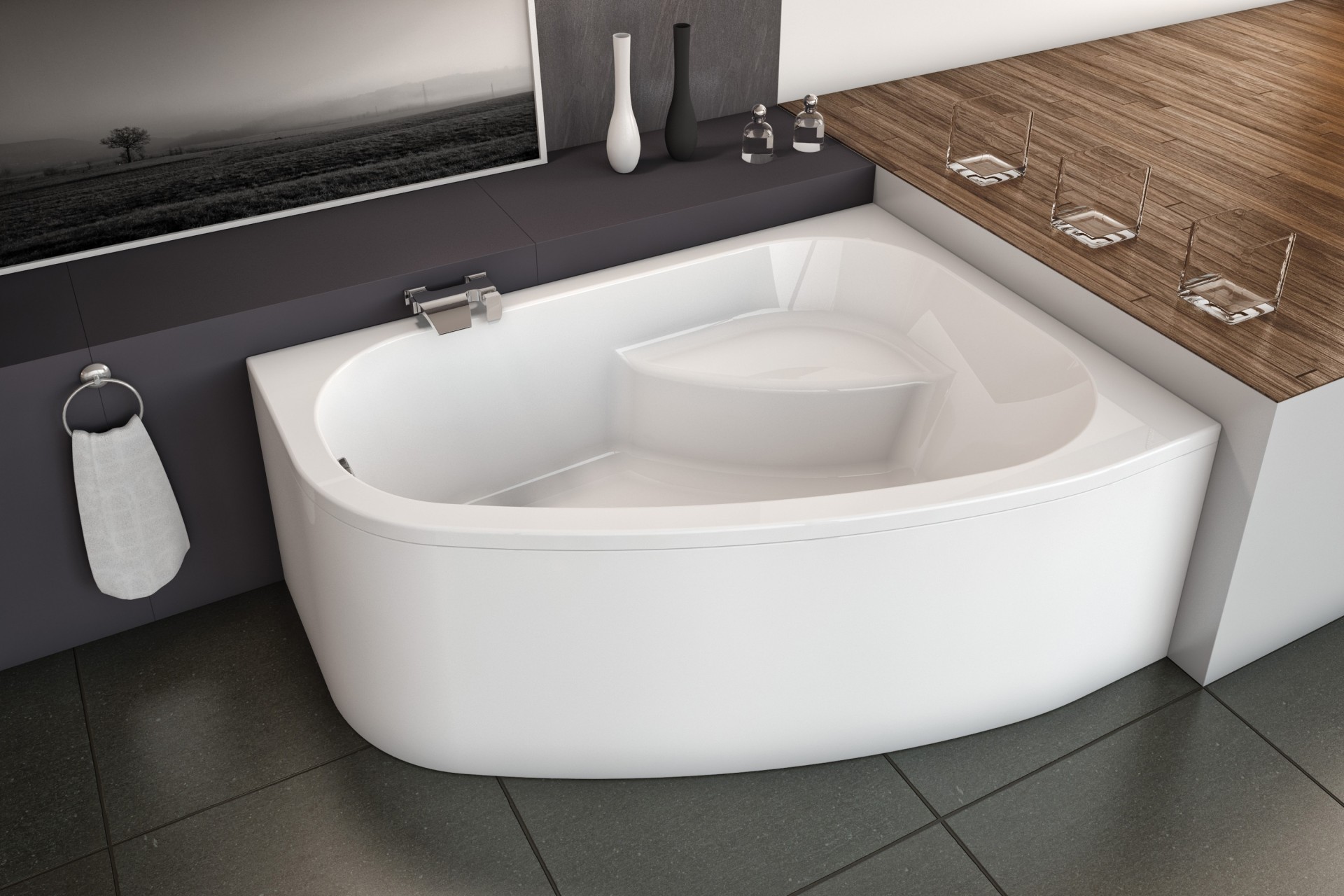 Акриловая ванна Kolpa-San Chad 00891 хромотерапия Словения  - Вид №1