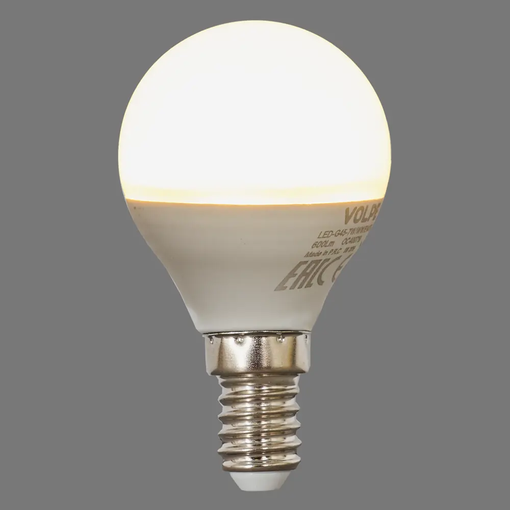 Светодиодная лампа Volpe Norma шар 45 мм теплый белый свет E14 82303264 STLM-0924575 - Вид №3