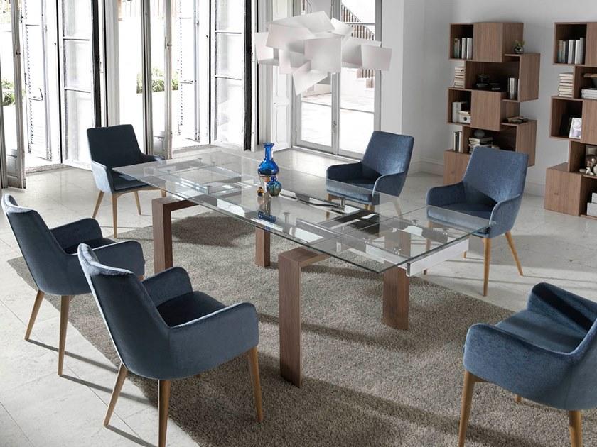 Angel Cerdá Раздвижной прямоугольный стеклянный стол Nature life 1007 Angel Cerda - Вид №1