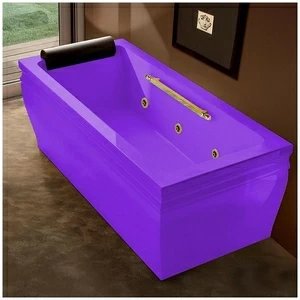 Ванна с гидромассажем фиолетовая с золотом Gruppo Treesse Blanque 1880 V168B-SX-FZ