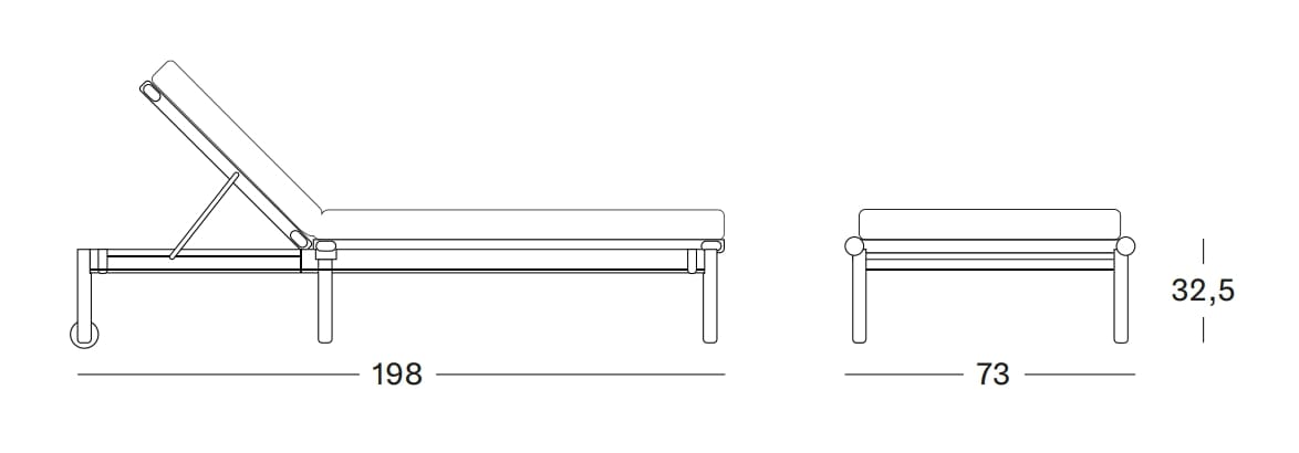 Тканевая Садовая кровать с колесами Vincent sheppard Oda ARCH-00059000 - Вид №3