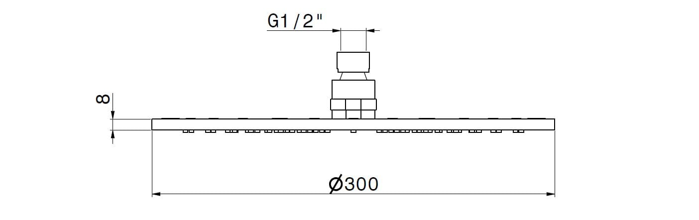 Круглая душевая головка Newform X-WAY ARCH-00098710 - Вид №3