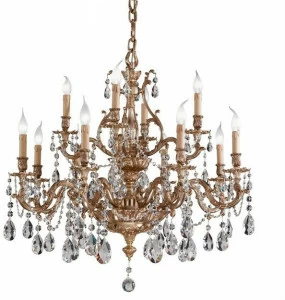 Possoni Illuminazione Люстра из французского золота с кристаллами swarovski® Versailles 093/8+4-sw/g