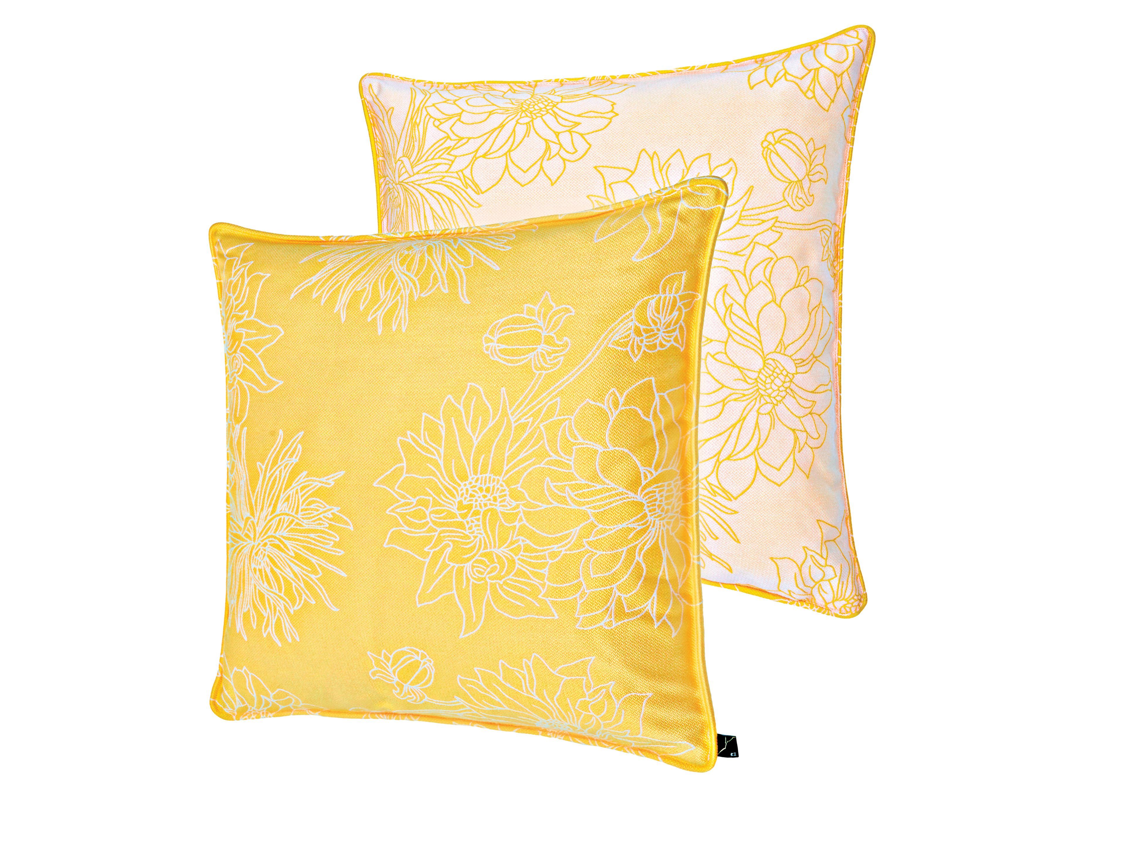 Квадратная подушка из ткани с цветочным рисунком K-3 Hana Pop ARCH-00029151 - Вид №4