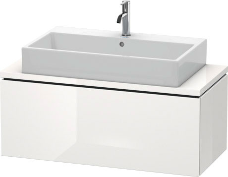 LC580404040 Тумбочка для компактной консоли L-Cube #LC5804 1020 x 477 мм Черный глянцевый лак Duravit - Вид №2