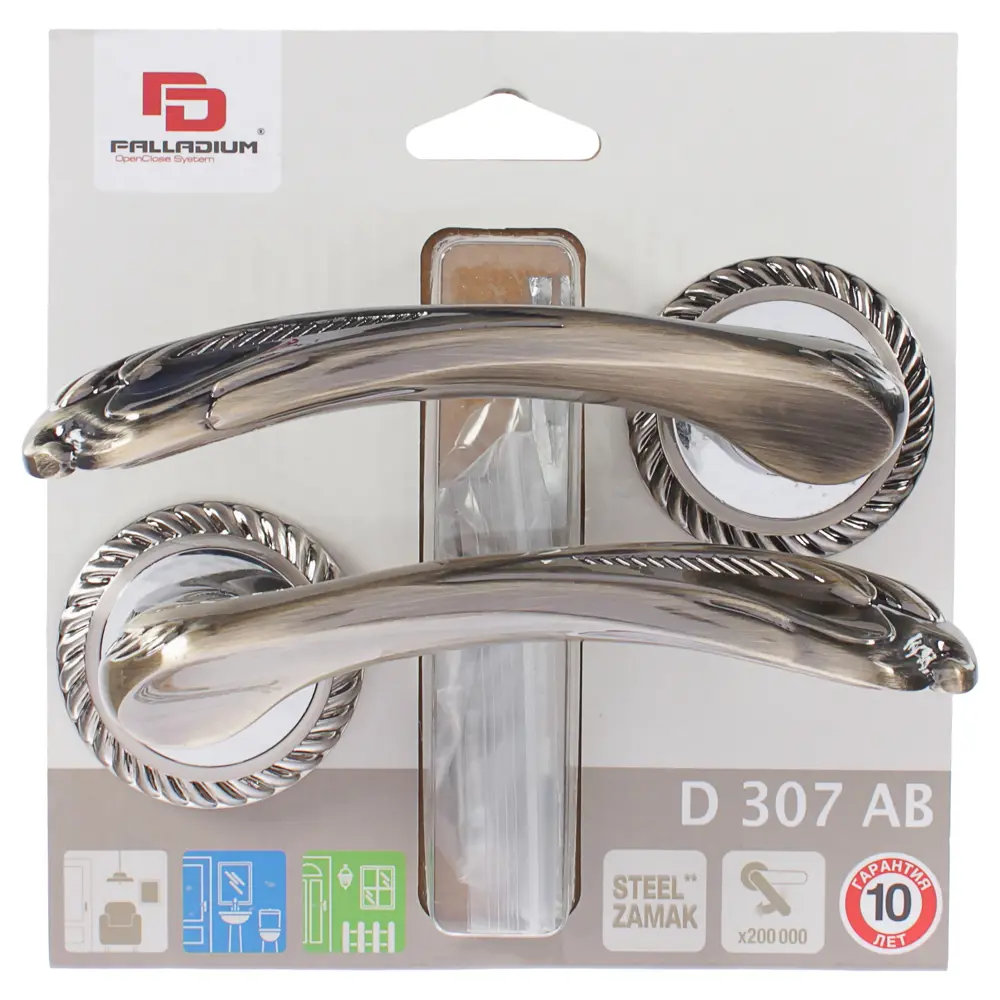 Ручка дверная на розетке Palladium D 307, цвет античная бронза 18809781 STLM-2026590  - Вид №3