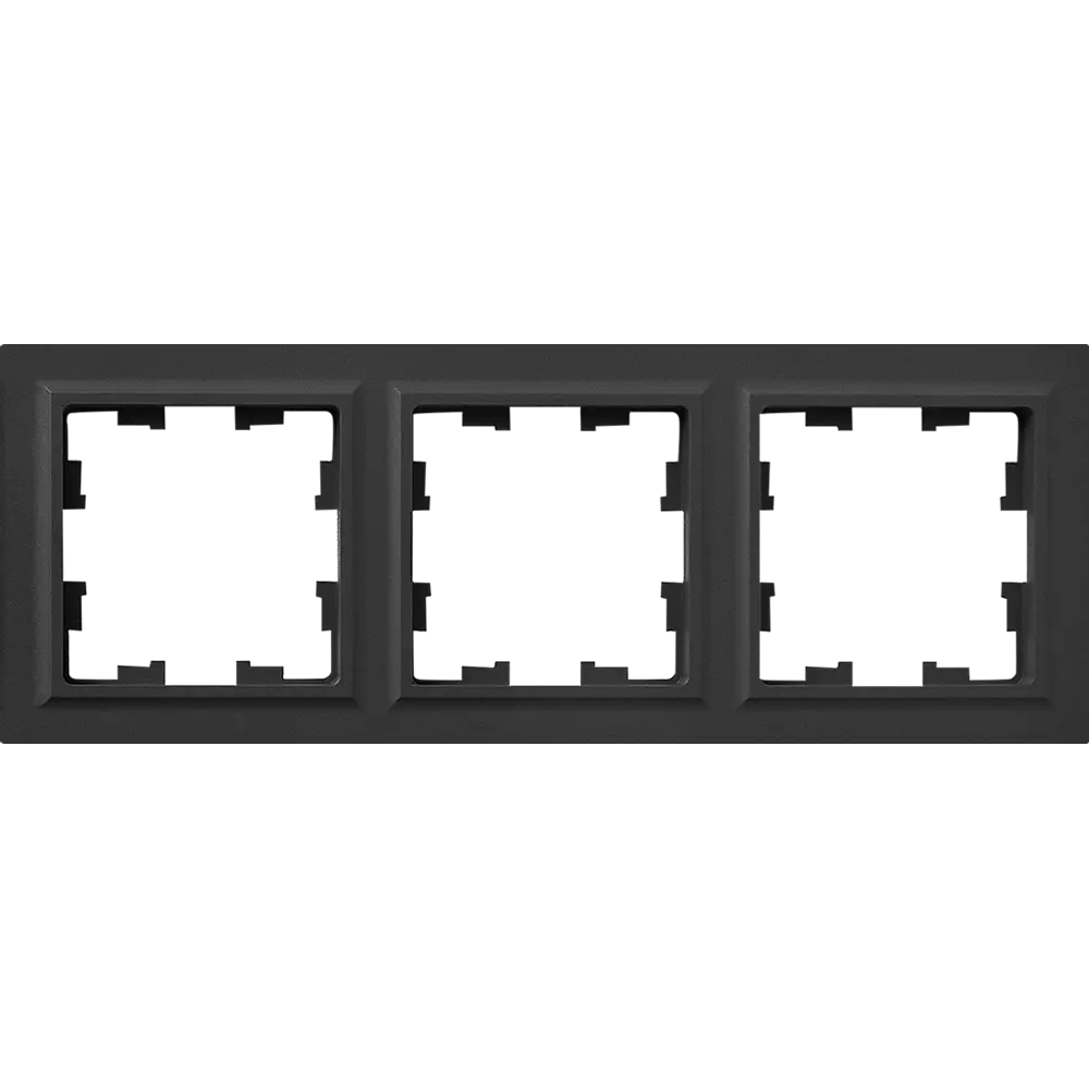 Рамка IEK Brite для розеток и выключателей на 3 поста в цвете графит 87761346 STLM-1102323