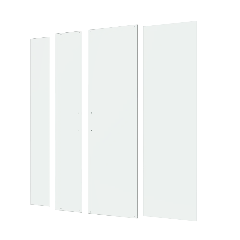 Комплект стекол для душевой ширмы Sensea Easy 120x80 см прозрачное стекло цвет профиля на выбор 88103658 STLM-2078264 - Вид №1