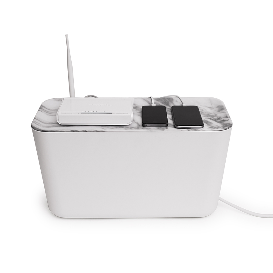 Органайзер для проводов CableBox большой белый-серый Bosign 240106 - Вид №1