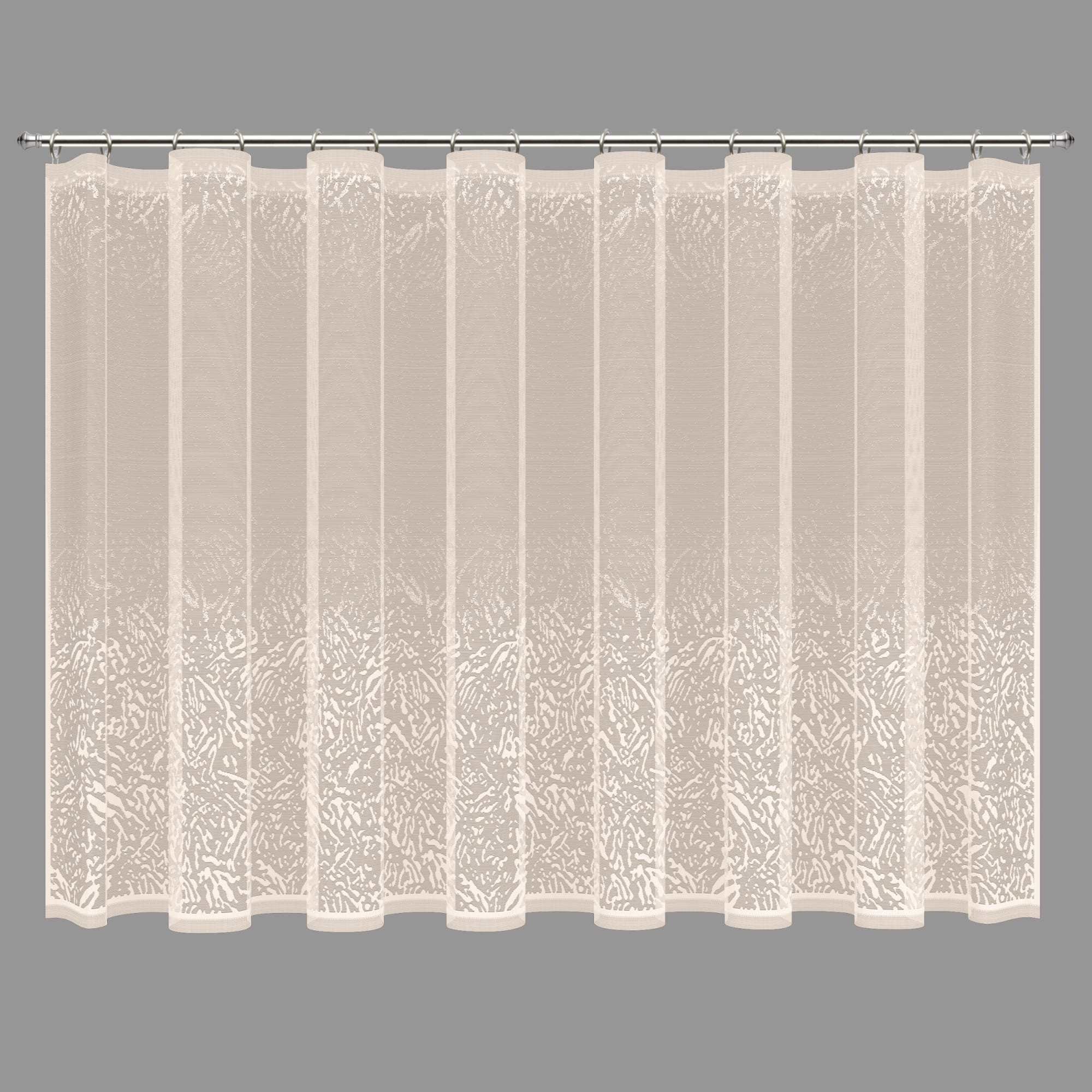 85276017 Тюль на ленте для кухни "Рельеф" 245x165 см цвет экрю Santreyd  - Вид №1