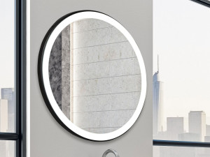 Круглое зеркало со встроенным настенным освещением