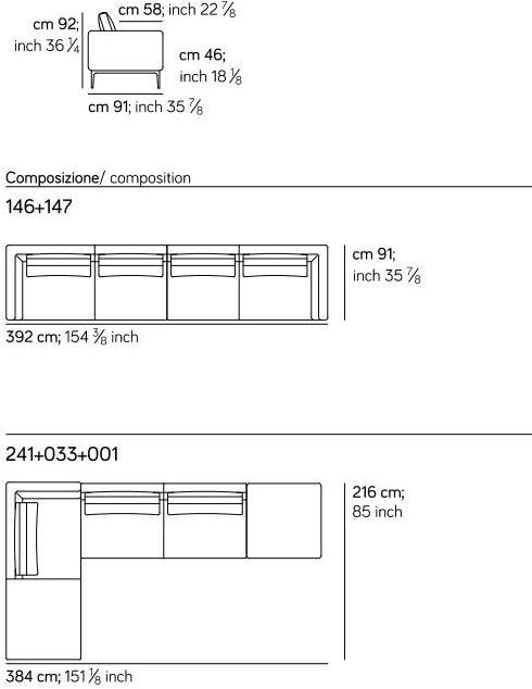 AMURA Модульный угловой диван из ткани Leonard Am024.122+123+022 - Вид №10