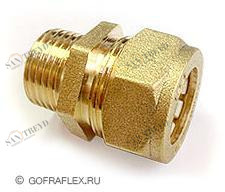 Соединительная муфта труба - труба 15*15мм Flexible hose Россия BU15