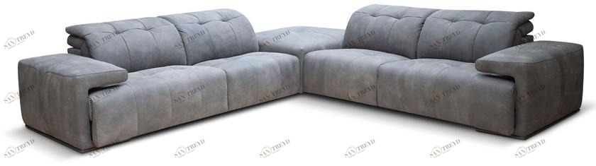 Rossini Sofas Секционный раскладывающийся кожаный диван sun-id-1358523