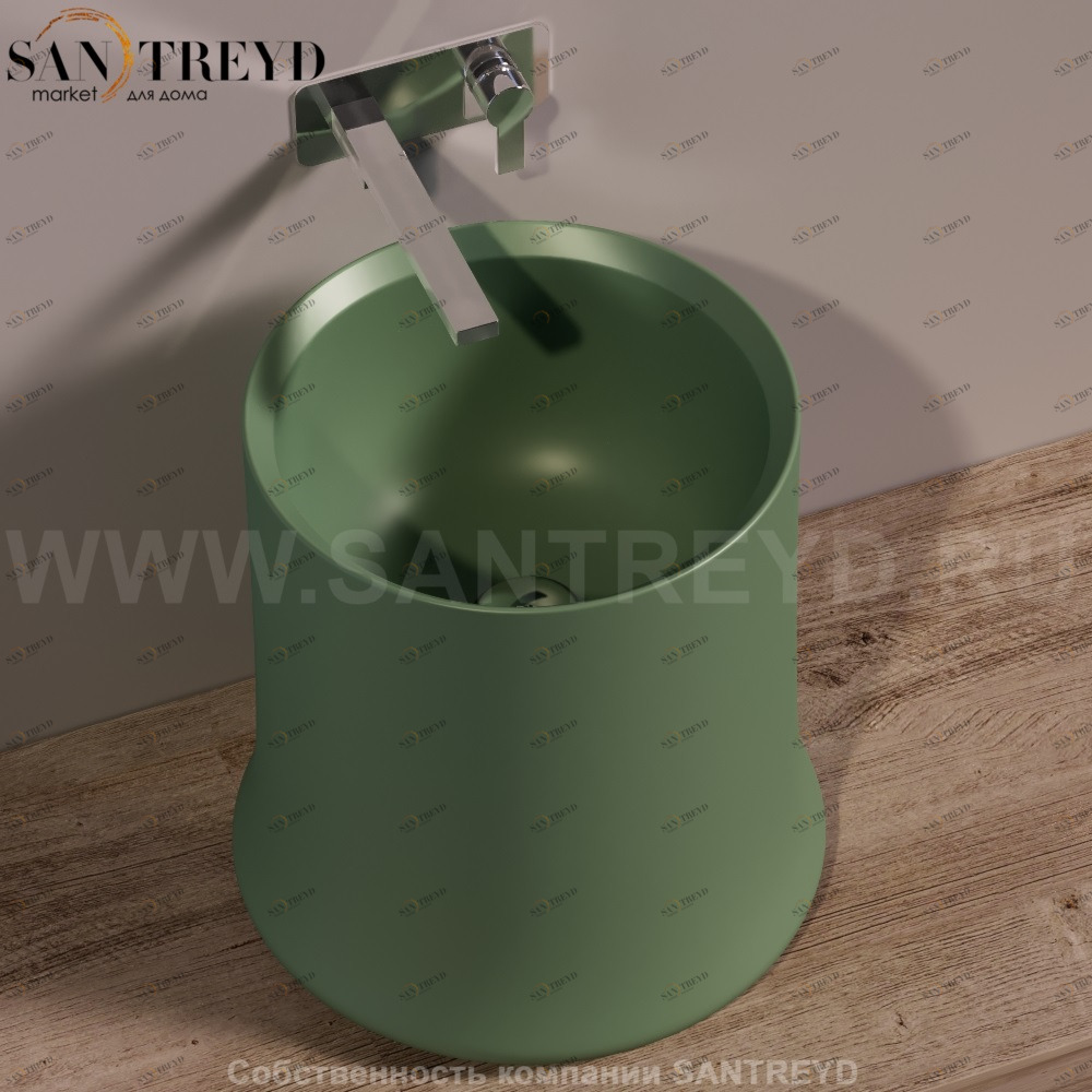 SH10MIRTOMATT Накладная раковина на столешницу  круглая Simas Sharp