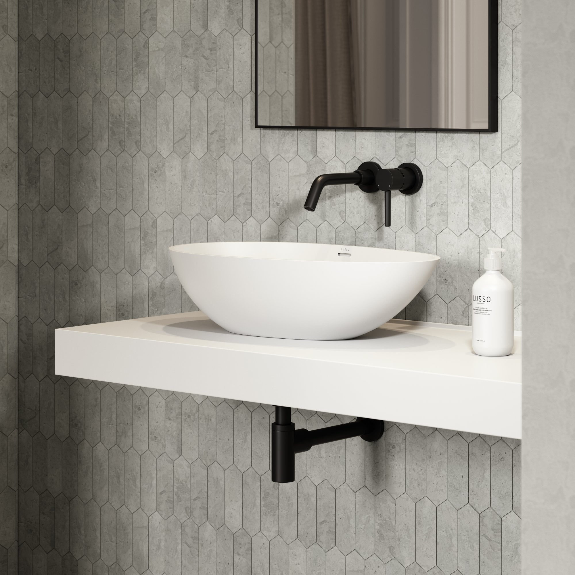 Овальная столешница из смолы с переливом LUSSO Egg Shell ARCH-00115654