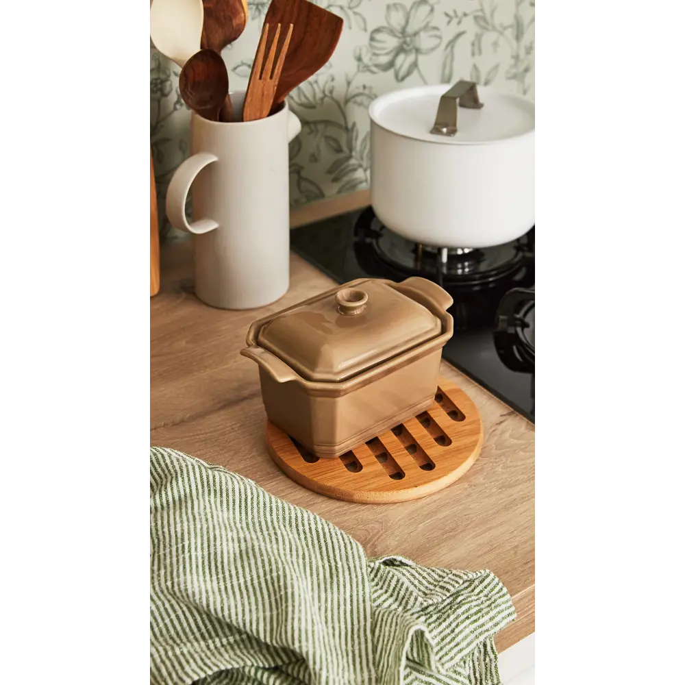 Подставка под горячее Delinia 18x18 см бамбук цвет бежевый STLM-2045165 - Вид №8