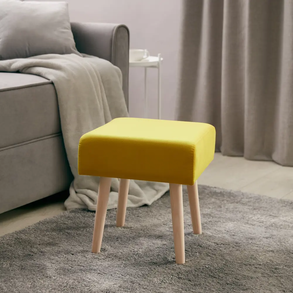 Банкетка домашняя Seasons 35x35x37.5 см цвет желтый Bisk STLM-2143171