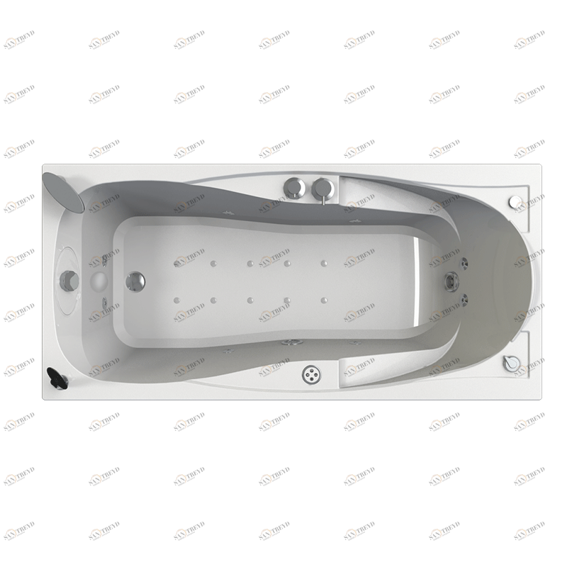 Гидромассаж "Спортивный Chrome" на ванну Парма-дона (двигатель 900 Вт, система "Turbo-pool", джет Релакс - 8 шт., джет Линц, Магнус - 1 шт.) Radomir 1-65-2-0-3-035