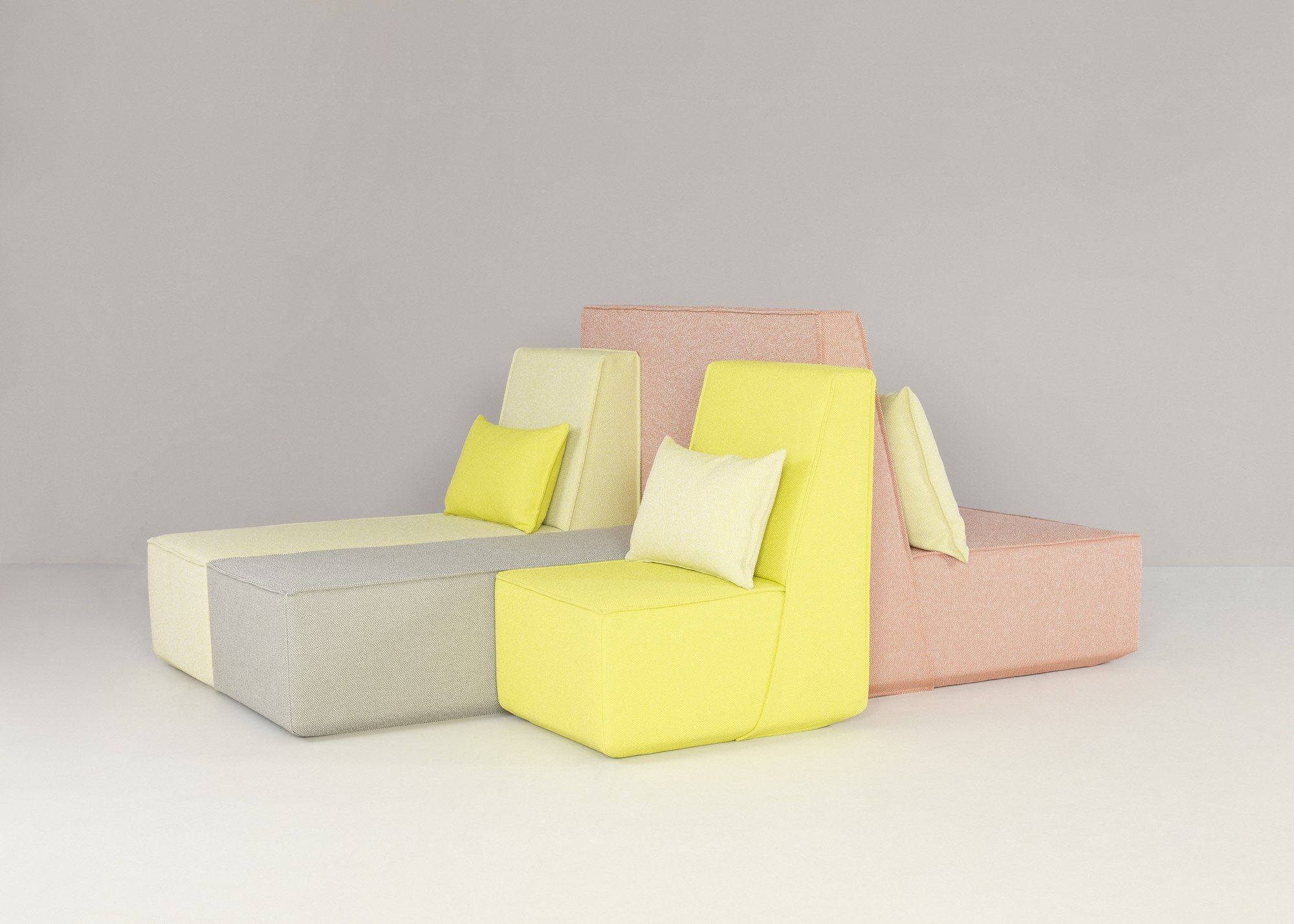 Модульный прямоугольный пуф из ткани Cubit by Mymito ARCH-00027759 - Вид №12