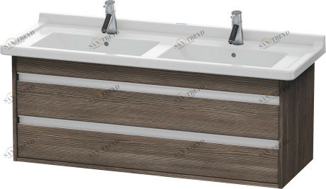KT664605151 Тумбочка подвесная Ketho #KT6646 1200 x 455 мм Сосна коричневая, декор Duravit