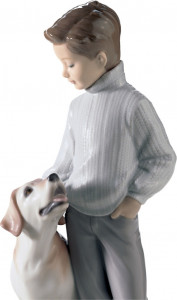 10669009 LLADRO Фигурка Lladro "Мой верный друг" 12х25см Фарфор