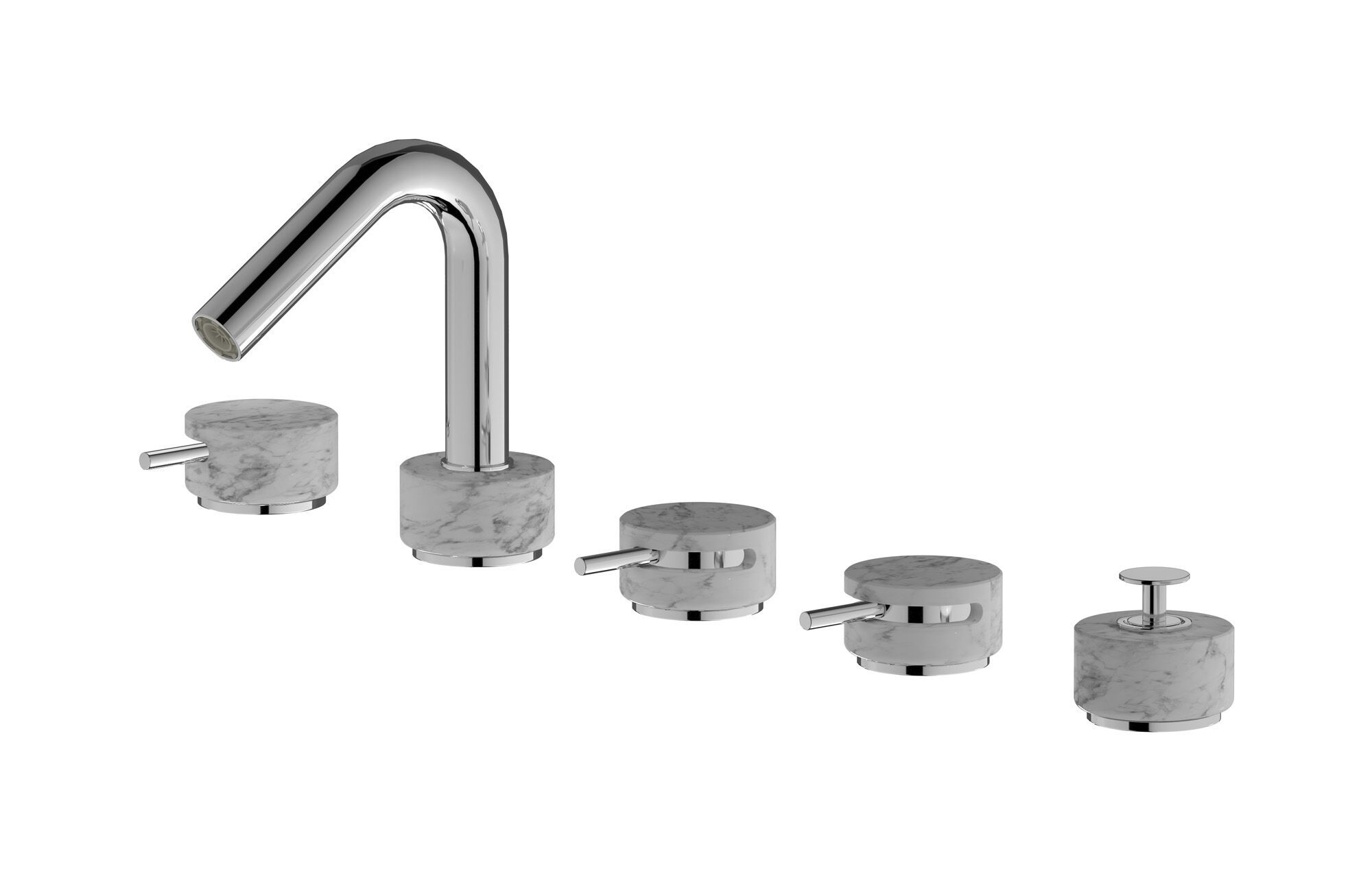 Смеситель для ванны с 5 отверстиями IB мрамор + мрамор Elle ARCH-00043007 - Вид №1