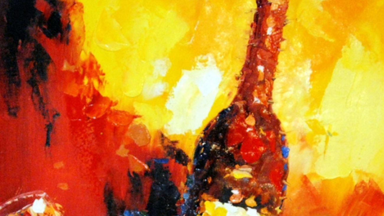 Картина на холсте 100х100 см "Пятница" EVENHOME КАРТИНЫ МАСЛОМ 129872 Желтый;красный  - Вид №1