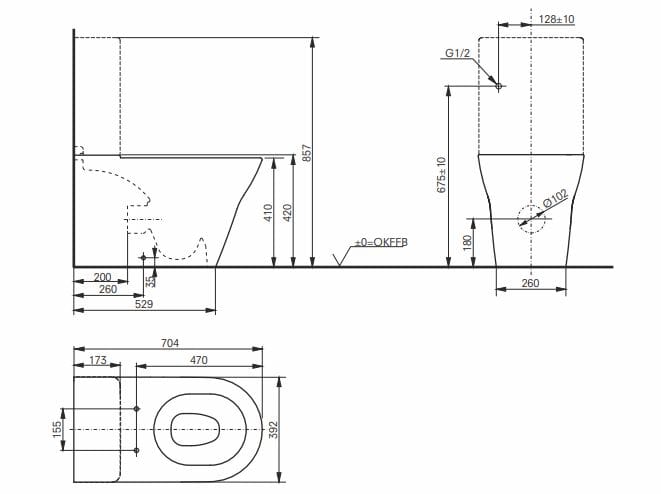 Керамический моноблочный туалет без бриды TOTO MH ARCH-00114226 - Вид №2