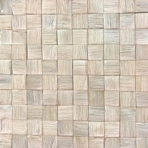 Мозаика и 3D панели из дерева Tarsi 3D 3d Колотый Белый 1.0.3.1 Дуб Селект 3д (мозаика панели), рельефная (3Д (мозаика панели), Рельефная) 300х300 мм 1401100061 - Вид №1