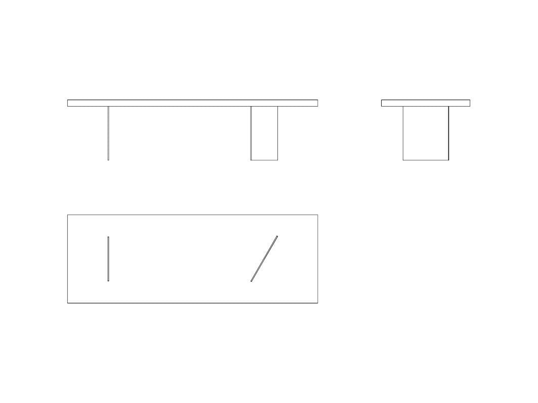 Прямоугольный обеденный стол из дерева и стекла Naturedesign Origin ARCH-00091946 - Вид №3