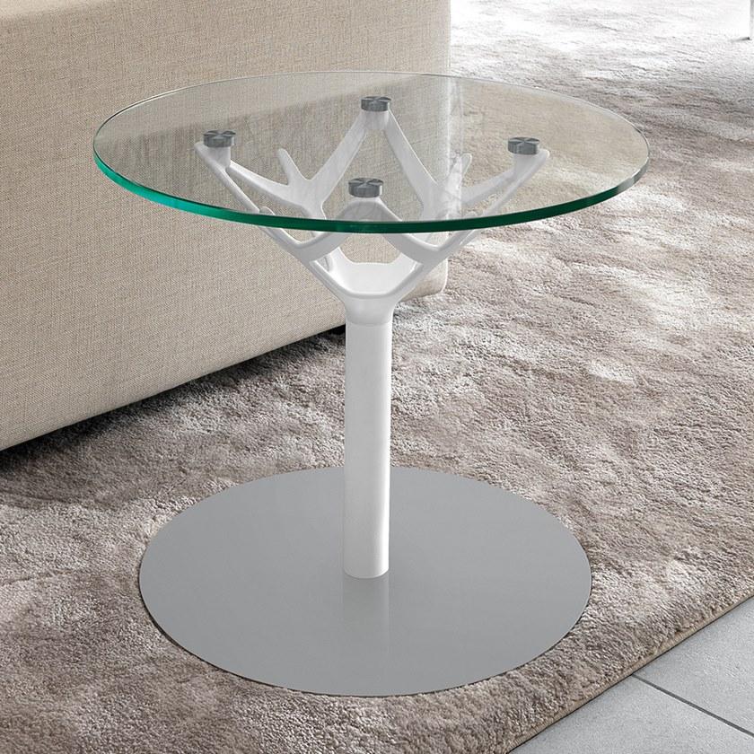 Caimi Brevetti Круглый стеклянный журнальный столик Cicerone sun-id-1394674 - Вид №2