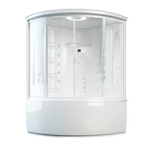 Закрытая душевая кабина Aquanet Palau box 140x140 без пара c г/м, прозрачное стекло