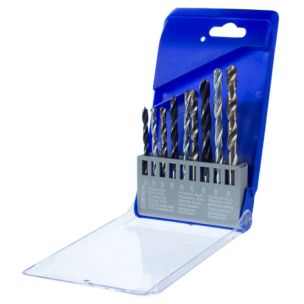 Набор свёрл универсальный 100-00244, 9 шт. 17966637 STLM-2004073 Santreyd  - Вид №1