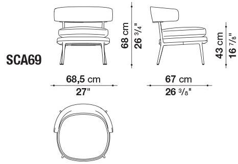 Maxalto Кожаное кресло с подлокотниками Caratos sun-id-1355808 - Вид №3