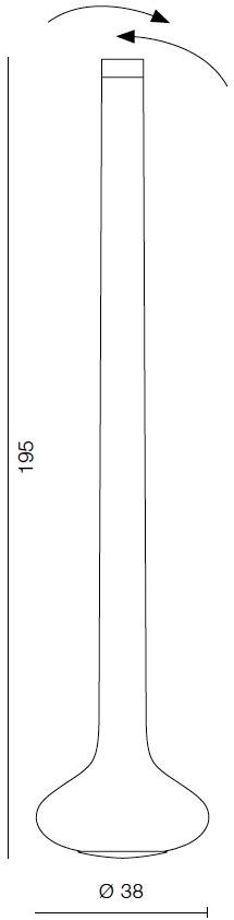 Martinelli Luce Торшер полиэтиленовый с диммером Pin 2287/dim/l/1 - Вид №13