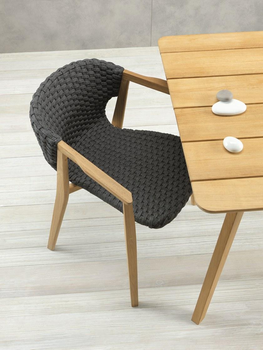 Ethimo Садовый стул из синтетической ткани с подлокотниками Knit Knitsb01 - Вид №11