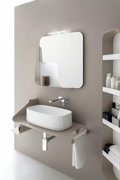 ARBLU Консольная раковина одинарная подвесная из металла Tulip sun-id-1499217 - Вид №5