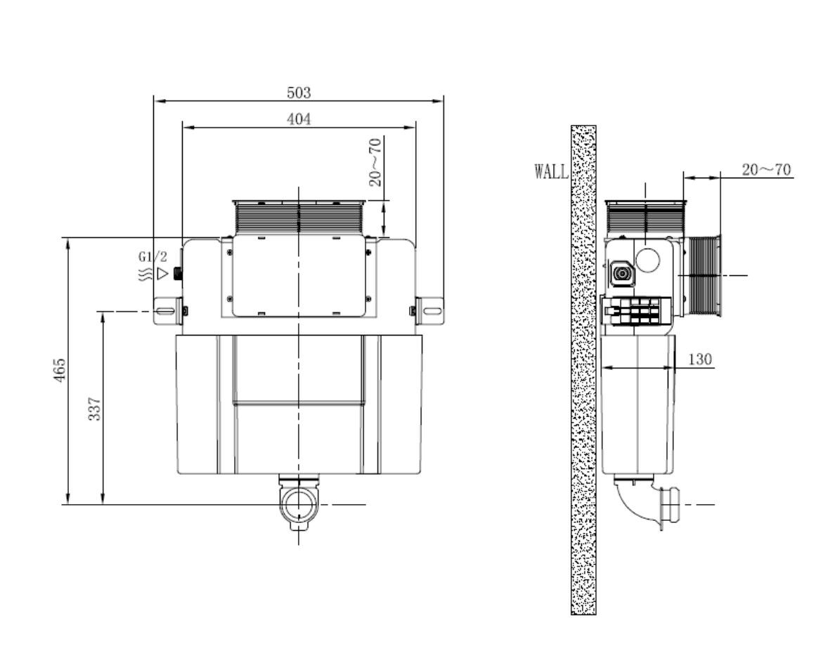 Пластиковый утопленный сливной ящик CROSSWATER WCC47X46+2 ARCH-00023448 - Вид №2