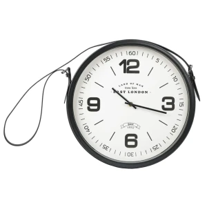 Часы настенные Dream River Ремень металл цвет белый бесшумные 56x38 см