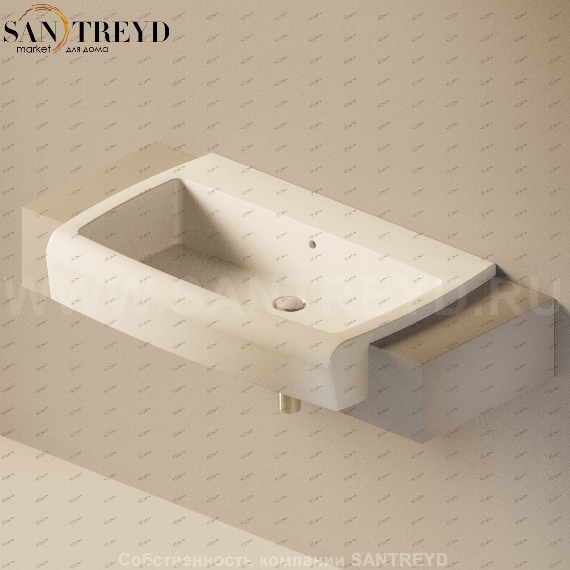 Flaminia UNA Консоль для раковины от 200 до 240 см серая UNA90M2.1019 Ceramica Flaminia UNA90M21019