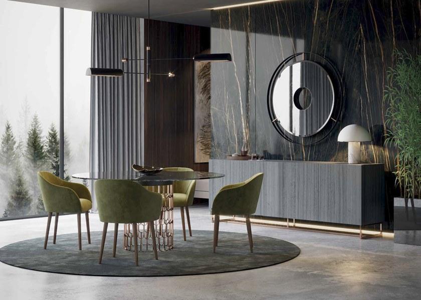 Laskasas Круглое зеркало с настенной рамой  Lk6216  - Вид №2