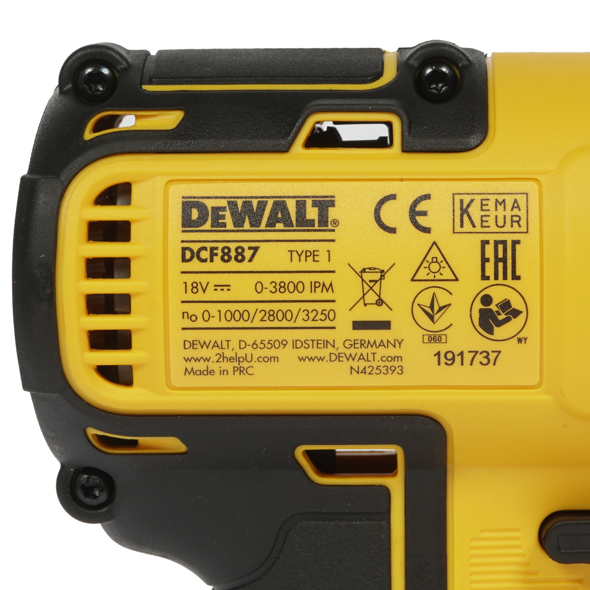 Винтоверт DeWalt DCF887N-XJ FLEXVOLТ 18/54V , Без ЗУ, Без АКБ 8115274 STDN-0096945 - Вид №2