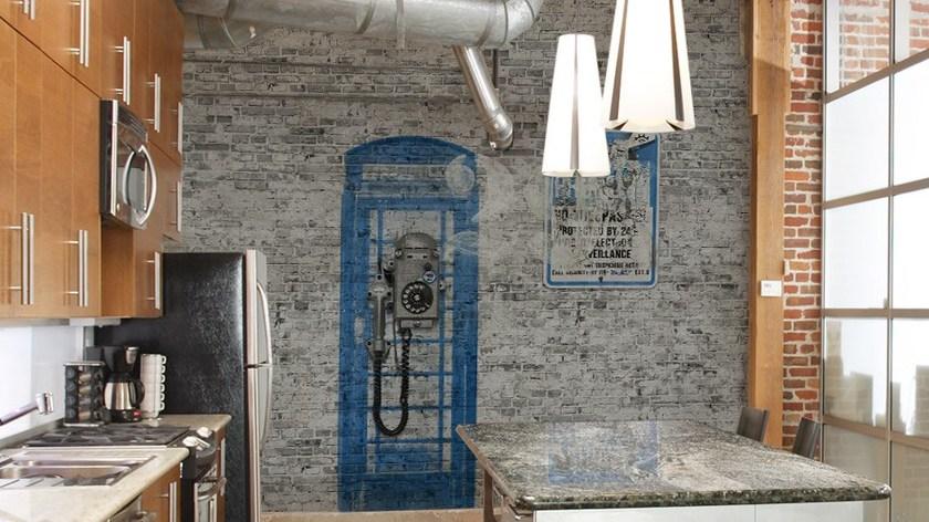 GLAMORA Виниловые обои под кирпич Vitaminic sun-id-1400177 - Вид №1