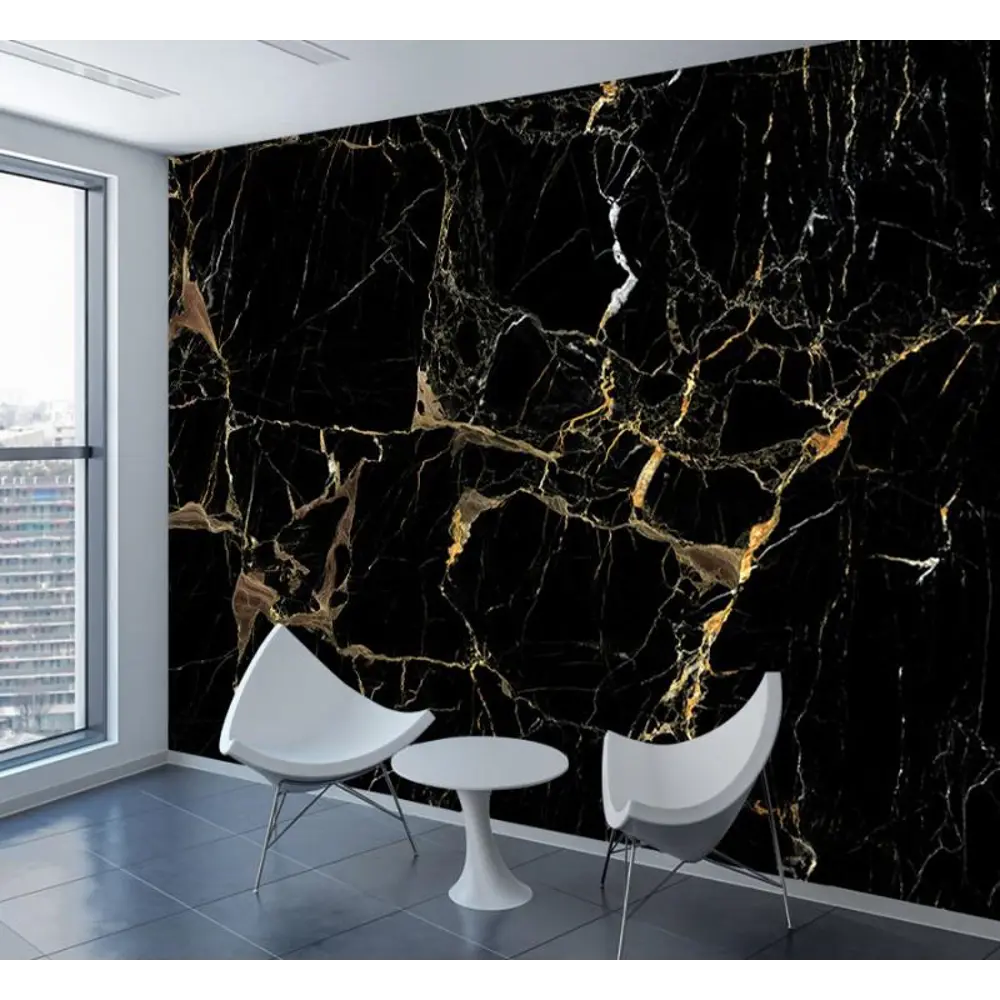 LAKO DECOR Самоклеящиеся панели ПВХ мрамор Мадрид золотисто-черный 89379621 STLM-1388652 - Вид №8